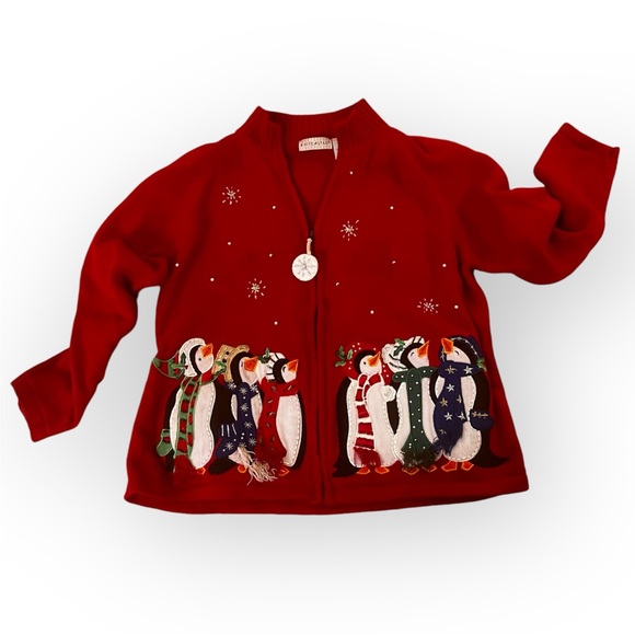 Red Vintage Christmas Sweater - Picture 13 of 13